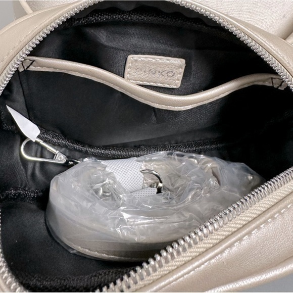 Pinko Quilted Champagne Belt Shoulder Bag NWT $599 - Picture 11 of 11